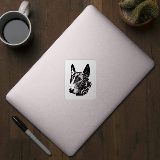 Bull Terrier Face Design - A Bully Christmas Gift by DoggyStyles